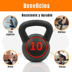 Kettlebell Set 3 Pesas Rusas 2.5/4.5/7 Kg Con Base Boomfit