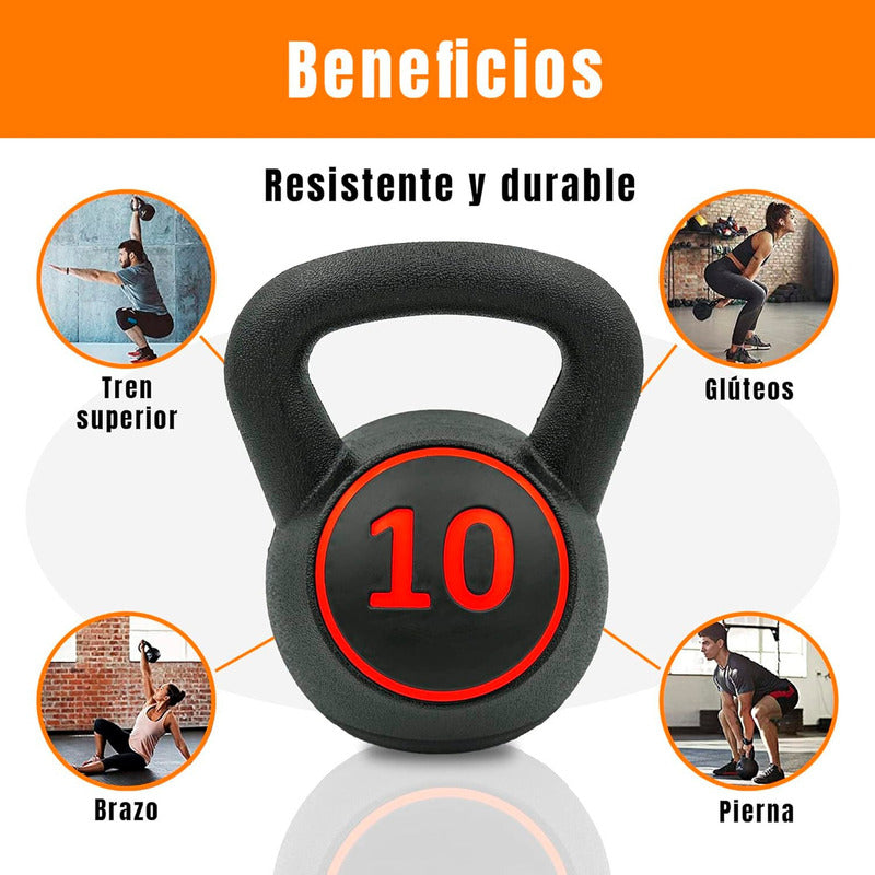 Kettlebell Set 3 Pesas Rusas 2.5/4.5/7 Kg Con Base Boomfit