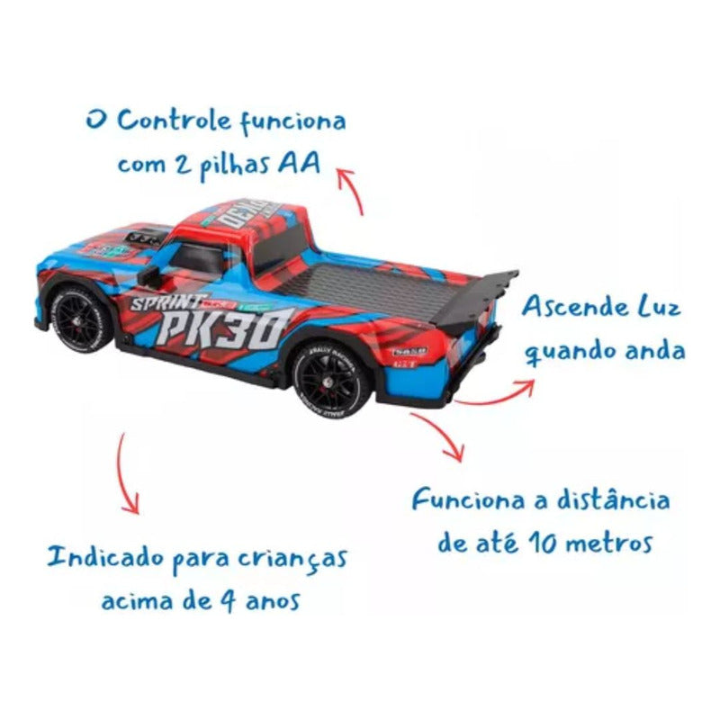 Auto Drift 4x4 C/r Luces Neumáticos Y Frenos De Repuestos