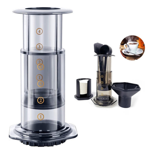 Cafetera Tipo Aeropress Marca Aspor Portátil Con Filtros