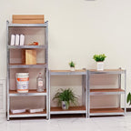 2 Estantes Metalico 180x90x40 Oficina Organizador Negro