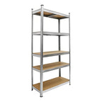 2 Estantes Metalico 180x90x40 Oficina Organizador Plateado