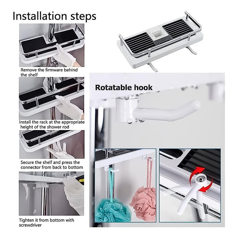Organizador Ducha Repisa De Baño Estante Set Multiuso