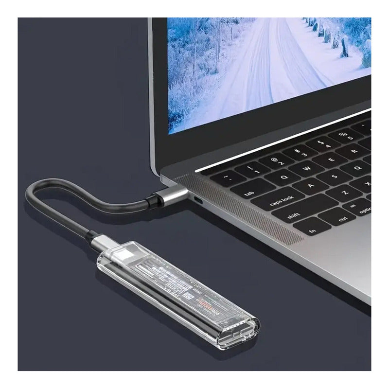 Cofre Ssd M.2 Usb C A Usb 3.1 Case Pcie Nvme 10gbp Acrílico