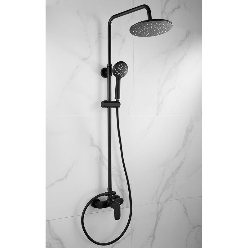 Columna De Ducha Acero Inoxidable Redondo 2 Salidas De Agua