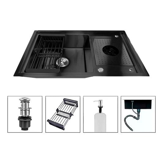 Lavaplatos 80x50cm Acero 304 Lavavasos Empotrable Moderno