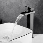 Llave Monomando Grifo Lavamanos Estilo Cascada Moderna Acero Inoxidable
