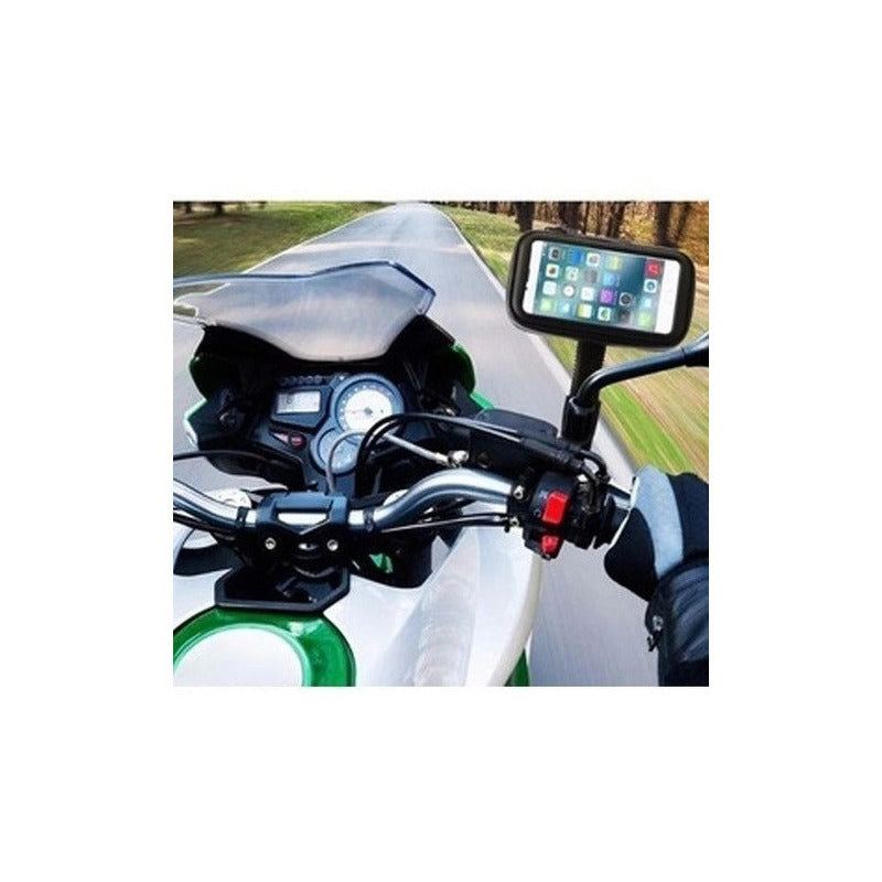 Soporte Celular Moto Espejo Estuche Ajustable Impermeable