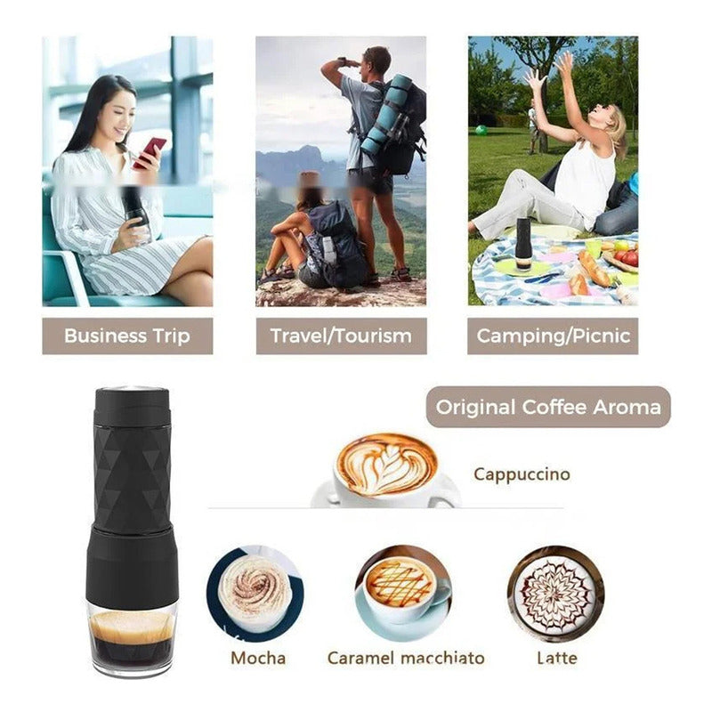 Maquina Cafe Espresso Portatil Manual 3 En 1 Capsulas