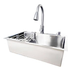 Lavaplatos 60x45cm De Acero Con Llave Dual Full Accesorios