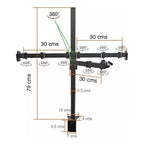 Soporte Escritorio Monitor Notebook Triple 10 a 32 Pulgadas Con Brazo