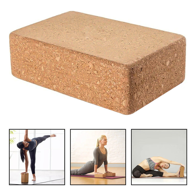 Bloque Yoga Corcho Pilates Elongación Alta Densidad Boomfit