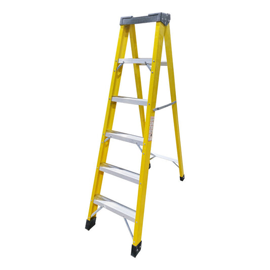 Escalera Fibra De Vidrio Industrial 1.8mts 6 Peldaños 150kg