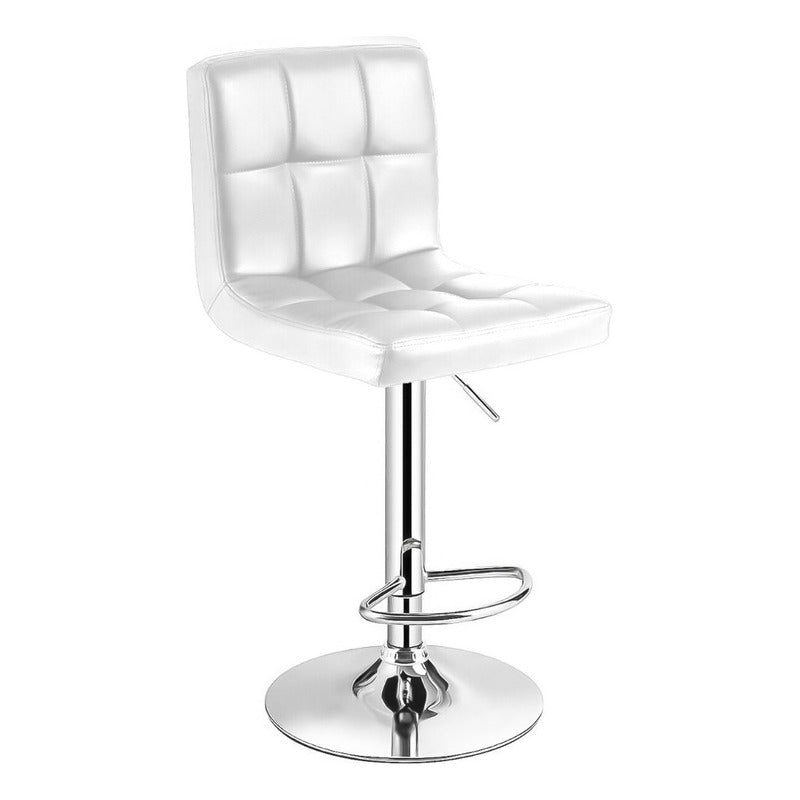 Silla Piso Bar Taburete Respaldo Ecocuero Altura Acolchados