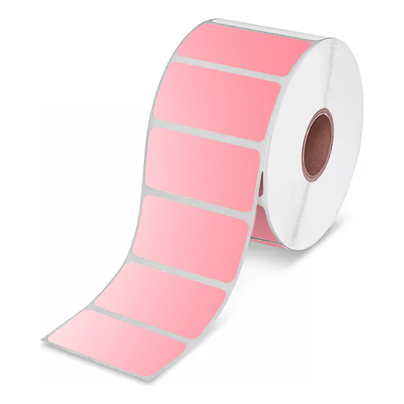 Etiquetas Adhesivas Térmicas 50x30mm Rollo 1000u Rosado