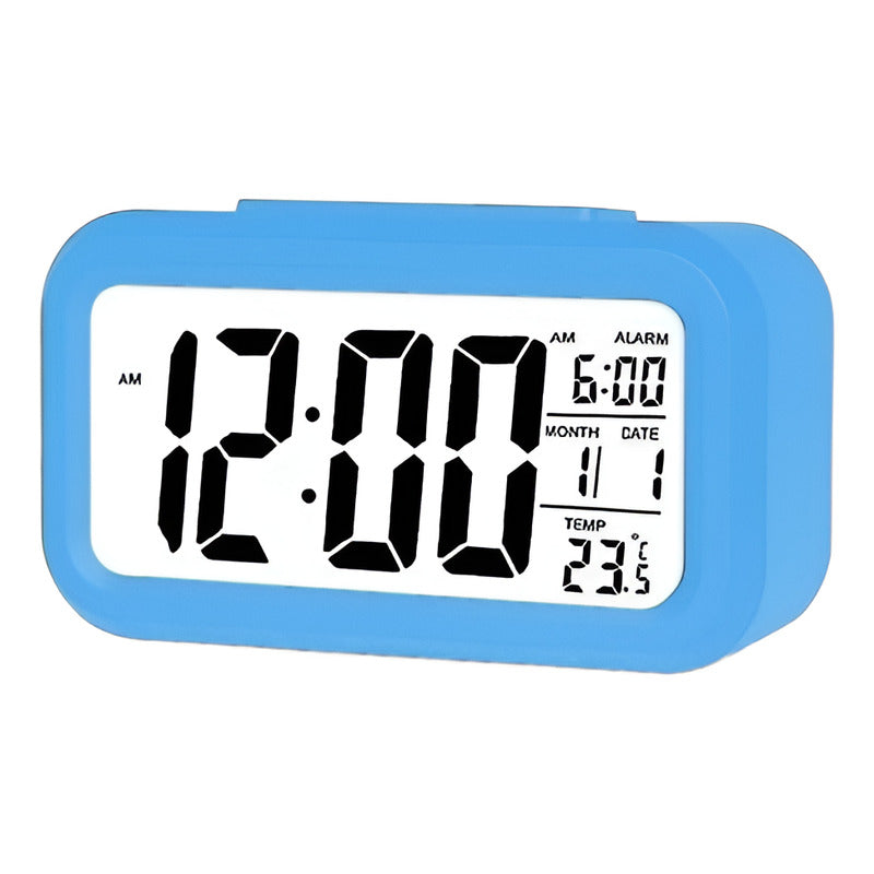 Reloj Despertador Digital Luz Lcd Temperatura Fecha 62115