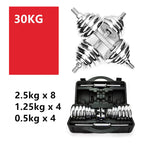 Set De Mancuernas Acero Ajustable 30Kg Con Maletín
