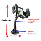 Soporte Celular Auto Rejilla Ventosa Fly Con Brazo Flexible