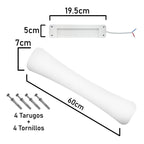 Pack 5 Tubo Led Foco 24w Techo Luz Fria Curvo 60cm Aspor