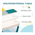 Mesa De Bloques Didactica Construccion 200 Pcs Y 2 Sillas