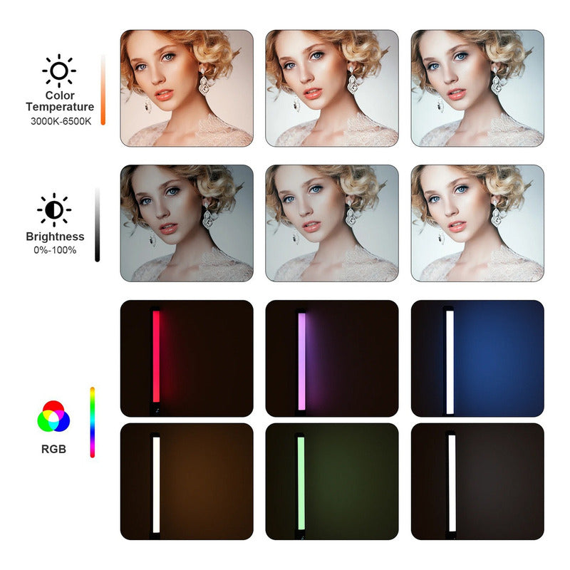 Tubo Barra Luz Led Rgb Fotografia Con Control