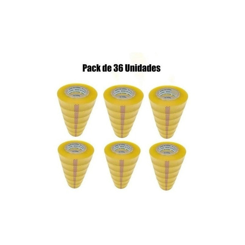 Pack 36 Cintas Embalaje Transparente 300 Metros 48mm
