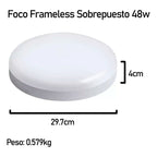 Foco Plafon Frameless Led Techo Sobrepuesto 48w Luz Fria