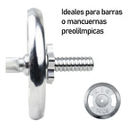 Disco Preolímpico 5 Kg Cromado Pesas Profesional Con Agarres