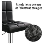 Silla Piso Bar Taburete Respaldo Ecocuero Altura Acolchados