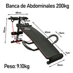 Banco De Abdominales Fitness Multifuncional Boomfit Rd-qx-07