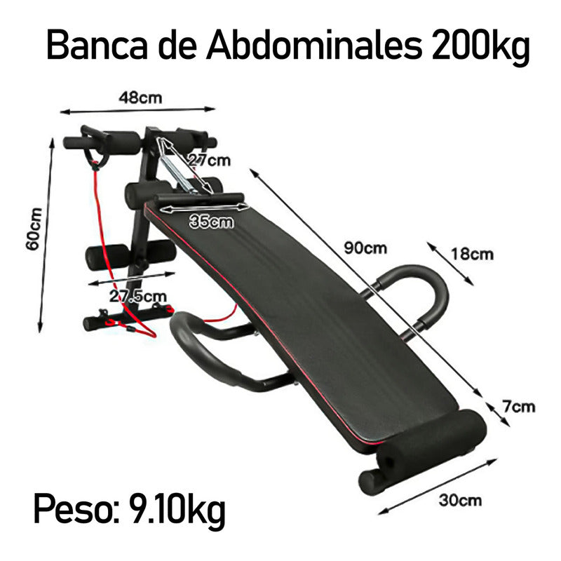 Banco De Abdominales Fitness Multifuncional Boomfit Rd-qx-07