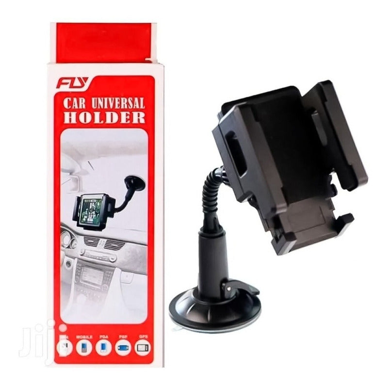 Soporte Celular Auto Rejilla Ventosa Fly Con Brazo Flexible