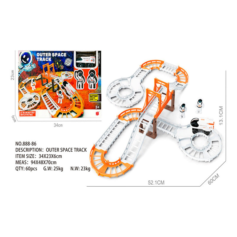Pista De Autos Espacial Astronauta Juego Para Niños 31 Pcs