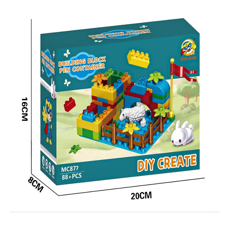 Granja Bloques De Construcción 88pcs Juego Recreativo Niños