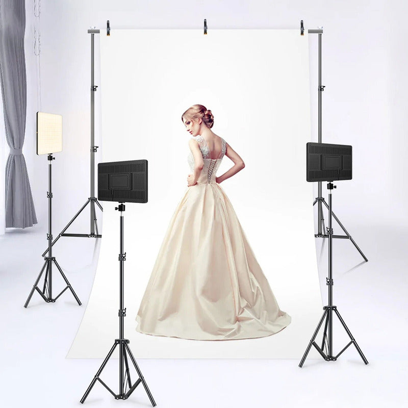 Panel Luz Led Fotografía Profesional Potente Con Control 23cm