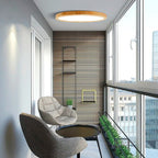 Foco Plafon Led Redondo Sobrepuesto 36w Luz Fria Madera