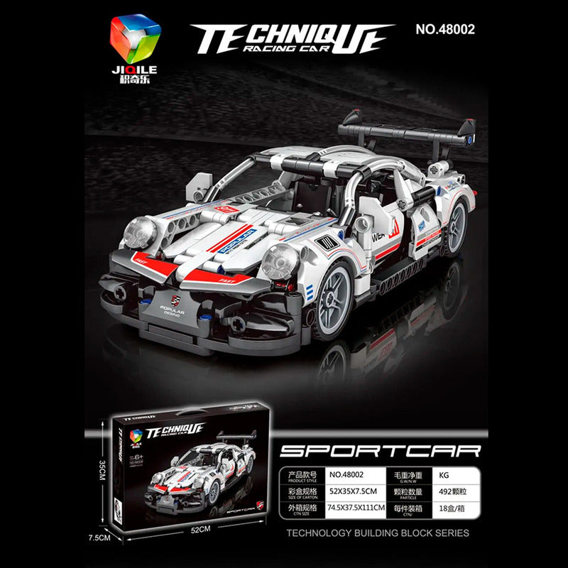 Auto Bloques De Construccion Porsche 911 Technic 492 Pcs