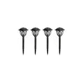 Pack 4 Luces Solares Jardin Estaca Con Sensor Estilo Ingles