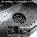 Lavaplatos 80x50cm Acero 304 Lavavasos Empotrable Moderno