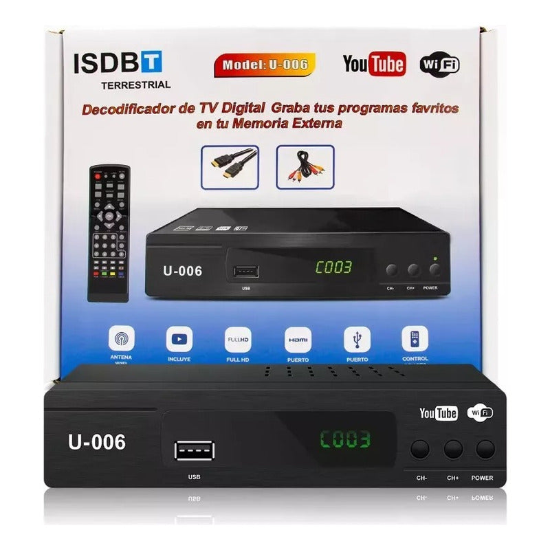 Sintonizador De Tv Digital Full Hd 1080p Isdbt