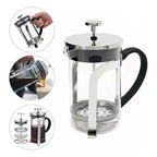 Prensa Francesa Cafetera De Lujo 1 L Acero Inoxidable Vidrio