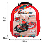 Pista Auto Mochila Estacion Bombero Juguete Helicoptero Grua