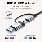 Hub Usb 7 En 1 Adaptador Usb C Puertos Usb3.0/5w Pd/usb-c Mac Multipuertos