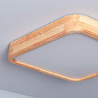 3 Foco Plafon Led Cuadrado Sobrepuesto 36w Luz Fria Madera