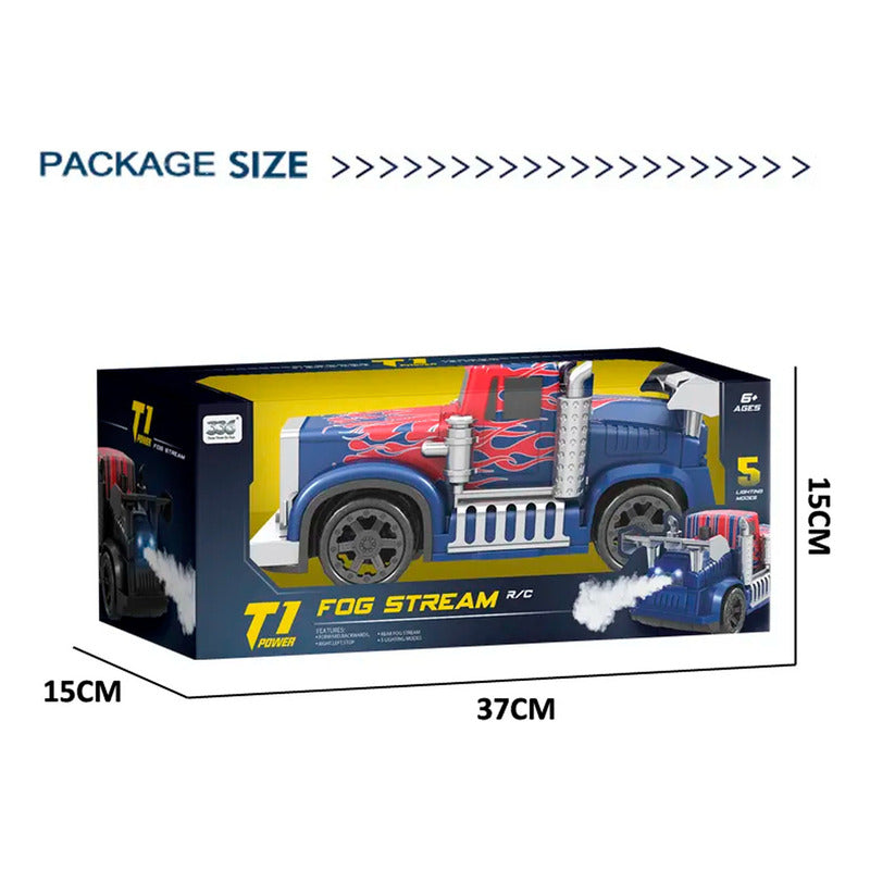 Auto A Control Remoto Camion Lanza Humo Power Optimus