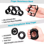 Set Hand Grip Ejercitador Manos Y Antebrazo Fitnics 10-60 Kg