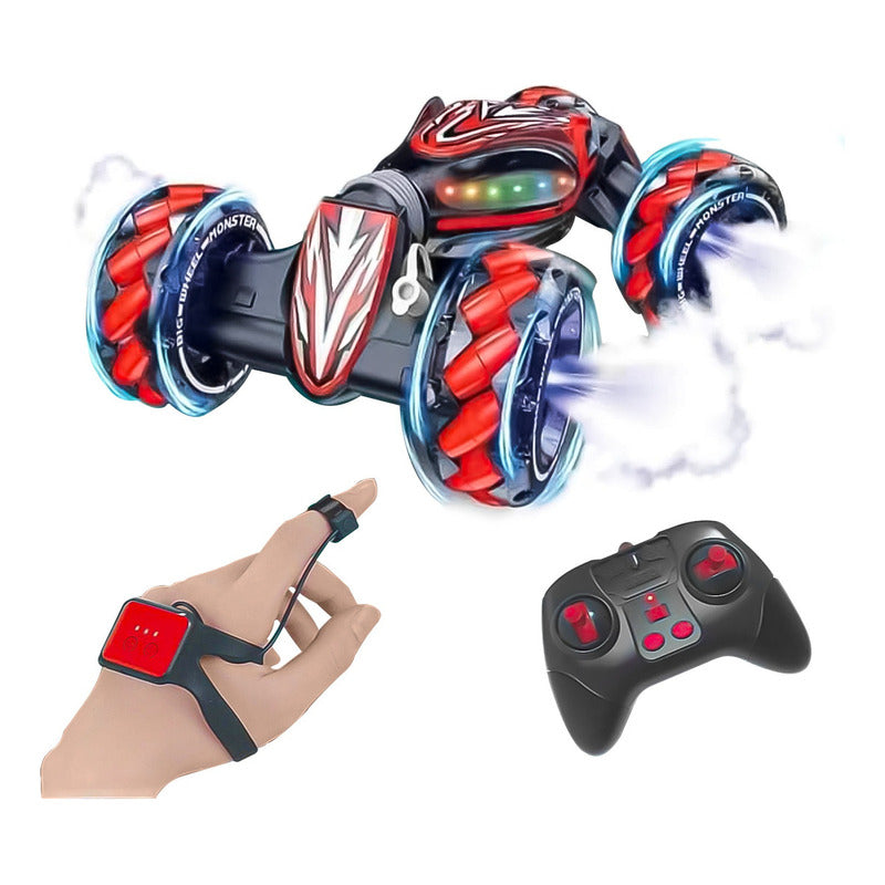 Auto Articulado Ruedas Lanza Humo Control Muñeca Grande 45cm