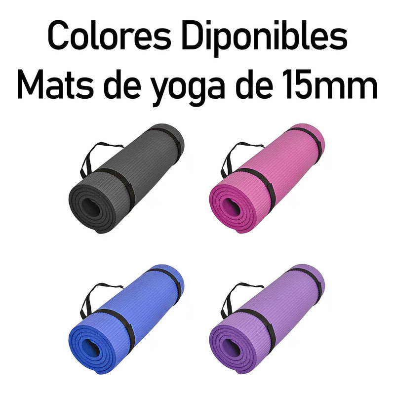 Mat Yoga 12 Mm Alfombra Resistente Gruesa Varios Colores