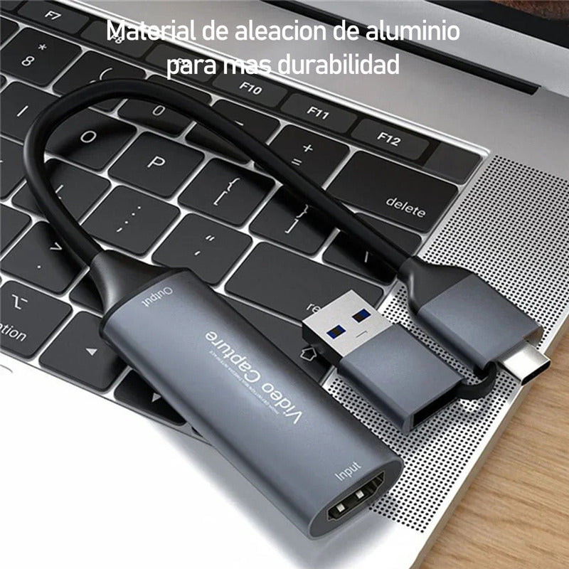 Capturadora De Video Tipo C Hdmi Usb 3 En 1 1080p 4k 60h 3.0