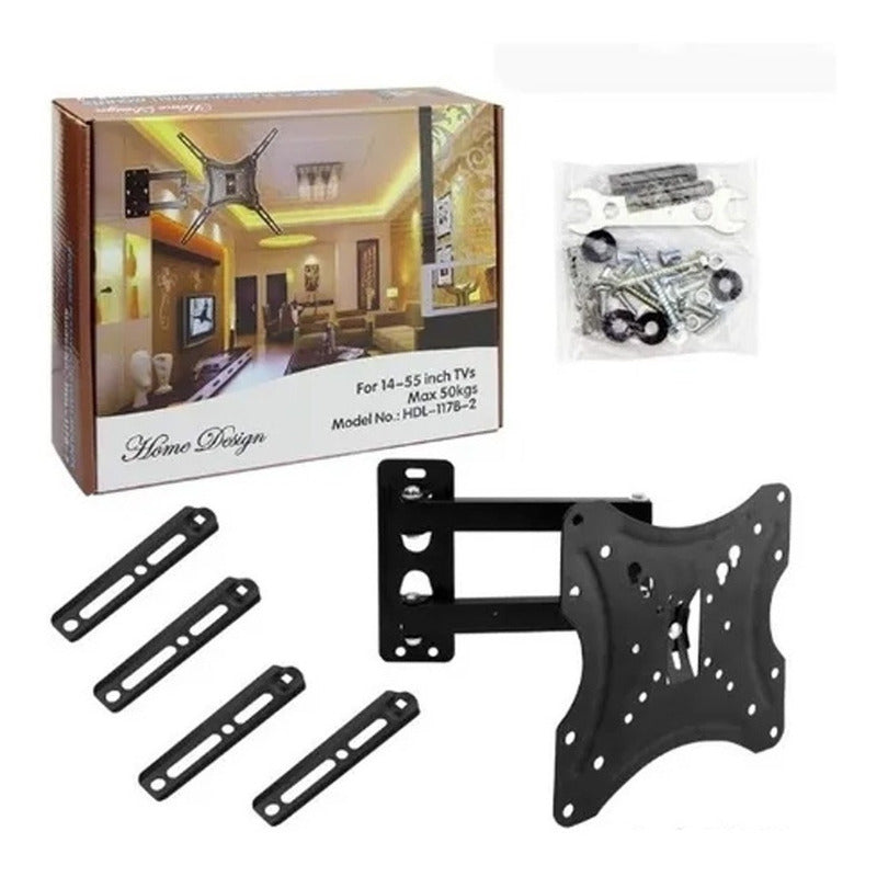 Soporte Tv Brazo 180 Grados 14 A 55  Pulgadas Peso Max 50kg